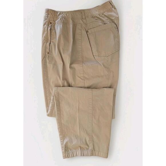 Chico’s Pants Size 3 Beige Stretch Cotton Straight Leg 38x30 - Picture 6 of 9